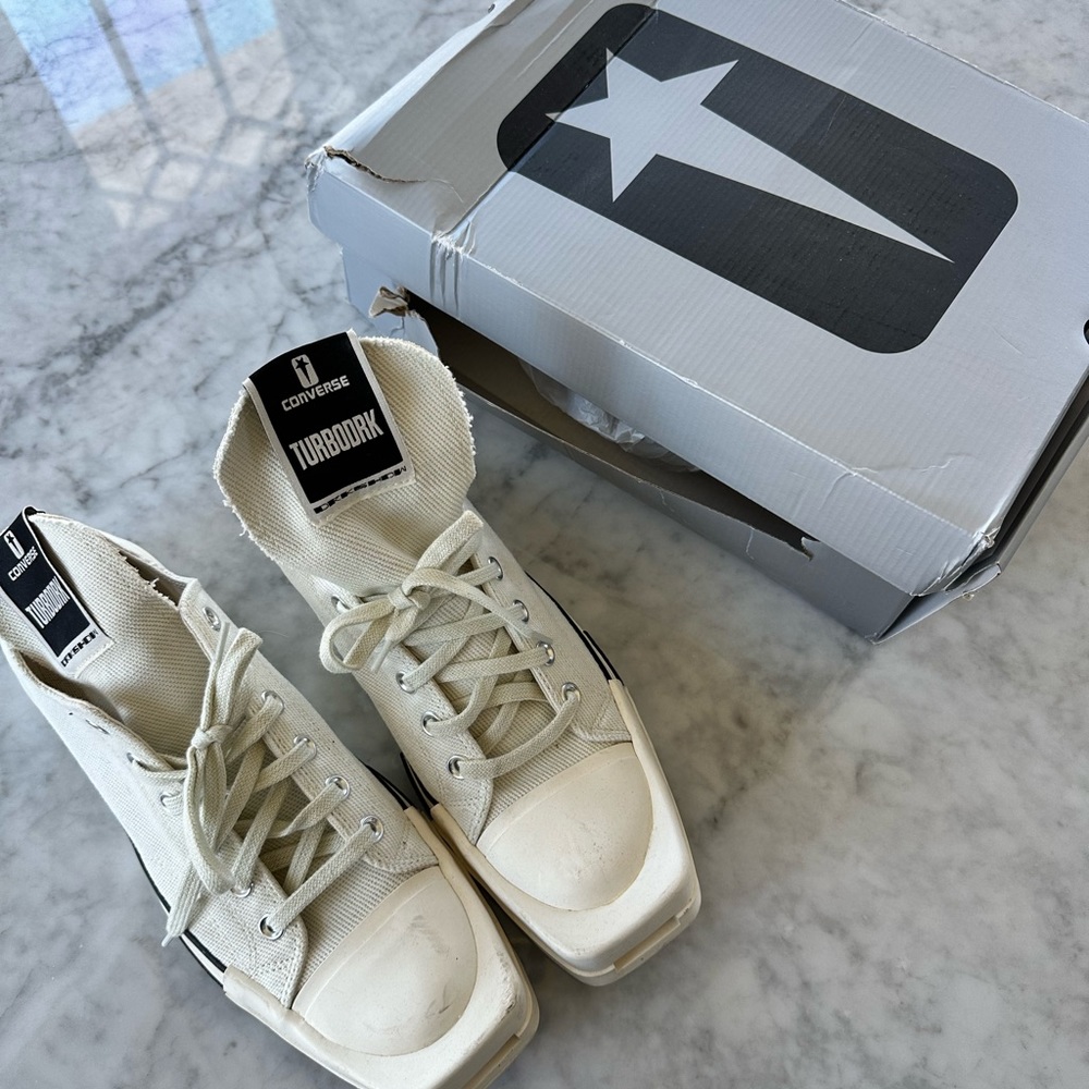 Converse x Rick Owens Drkshow Low White